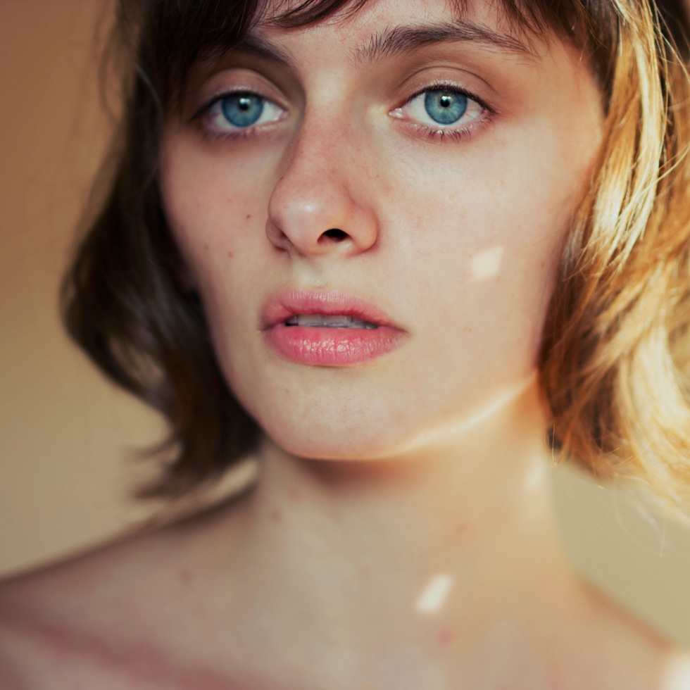 blue eyes girl portrait photograph