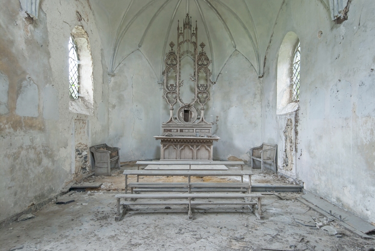 abandoned places photography white church
