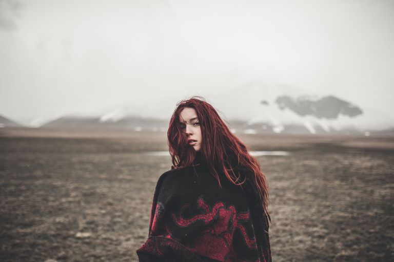girl landscape portrait photography by alexander may